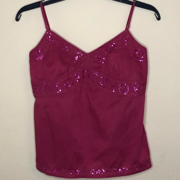 American Eagle Outfitters Tops - SALE!  $8  American Eagle Outfitters Pink/Fuchsia Sequined Camisole